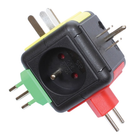 Adaptateur de voyage pour prise électrique multi nationalité 