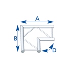 Angle 2 départs à plat, pour série EX290, couleur ALU ASD