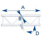 Angle 3 départs, 3D, horizontal, pour série EX2920, couleur ALU ASD