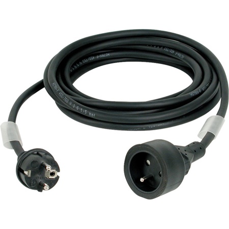 Prolongateur moulé IP44  3G2.5 HO7 RN-F - 5 mètres (fiches NF 16A)