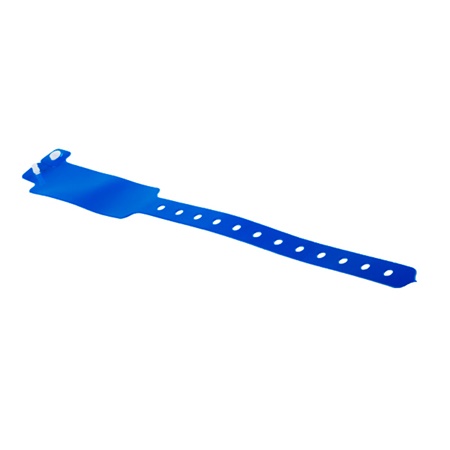 Bracelet large d'identification vinyle XL 25cm x 25/8mm bleu fluo