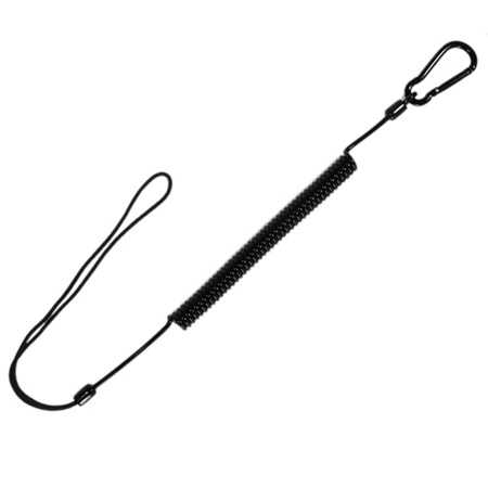 Câble en spiral de sécurité pour attache des outils - avec mousqueton