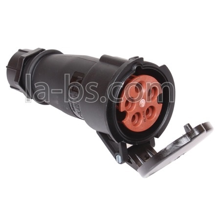 Fiche femelle NOIRE P17 Mennekes IP44 16A tétrapolaire - 400V (3P+N+T)