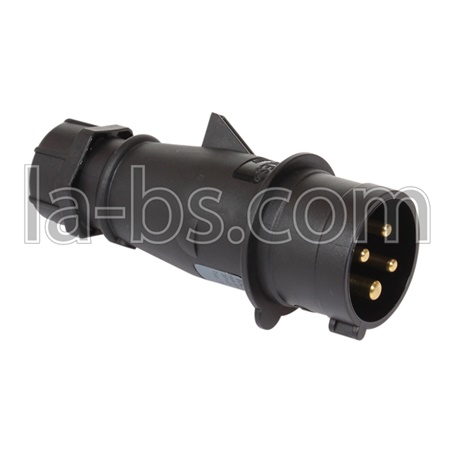 Fiche mâle NOIRE P17 Mennekes IP44 16A triphasée - 400V (3P+T)