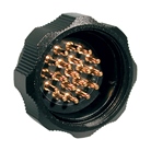 Fiche mâle noire type 419 AR avec écrou et raccord droit SOCAPEX