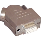 Fiche D-SUB HD 15 contacts femelle à souder - corps coudé