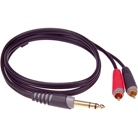 Cordon JACK Stéréo mâle - 2 CINCH - longueur 1m KLOTZ CABLES