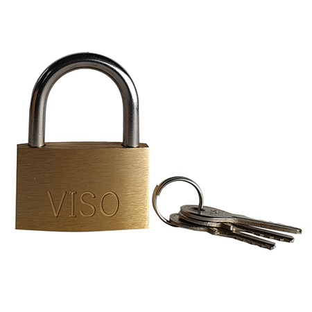 Cadenas robuste en laiton massif et acier chromé VISO - 40mm