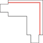 Angle 90° ''gauche'' fixe pour rail 3 allumages blanc NORDIC ALUMINIUM