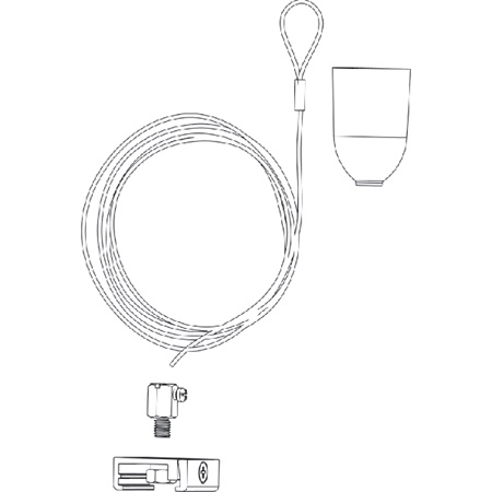 Kit de suspente 1,5m pour rail 3 allumages noir NORDIC ALUMINIUM