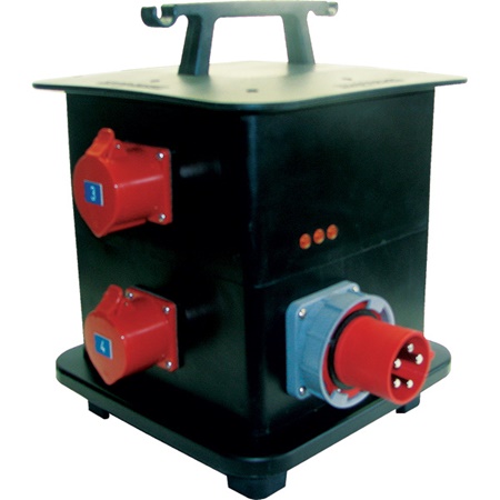 Coffret P17 125A tétra vers 4 socles P17 32A tétra portable