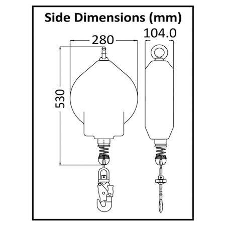 Antichute de charge Kratos Safety 500kg 10m