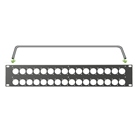 Bandeau ou panneau 19'' pré percé SYSBOXX pour 32 embases série D - 2U