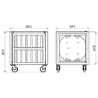 Chariot de transport pour 6 embases lourdes EML60 ASD