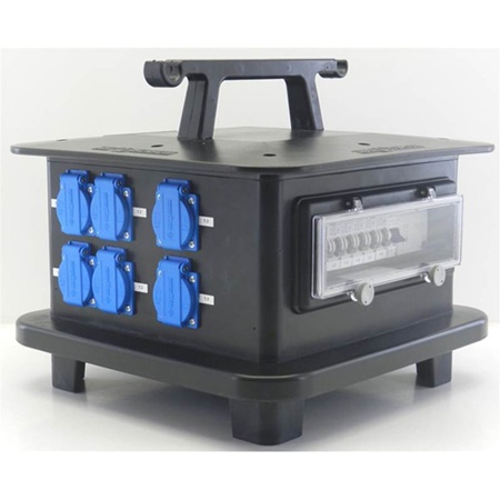 Coffret électrique caoutchouc 32A tetra vers 12 sorties 16A NF 