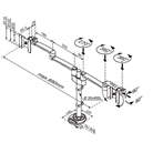 Support de table à visser ERARD PRO pour 2 écrans LCD