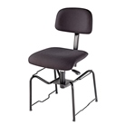 Chaise d'orchestre noire réglable avec revêtement tissu M1 K&M
