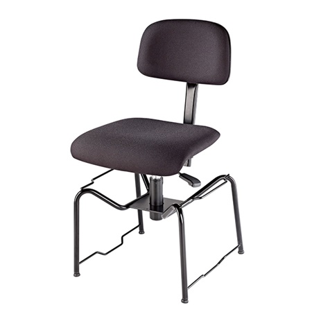Chaise d'orchestre noire réglable avec revêtement tissu M1 K&M