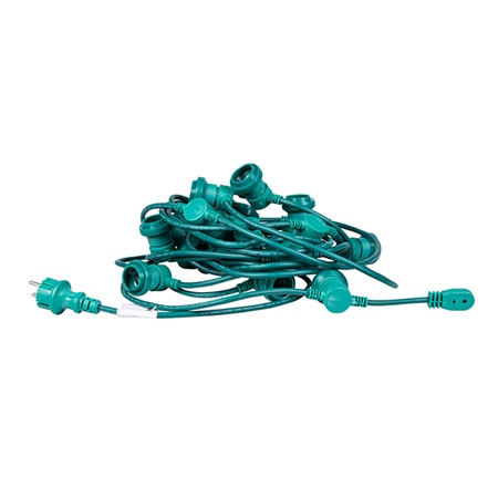 Guirlande foraine ronde E27 - 10m - 20 douilles - Verte - BE1ST PRO