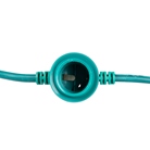 Guirlande foraine ronde E27 - 30m - 60 douilles - Verte - BE1ST PRO