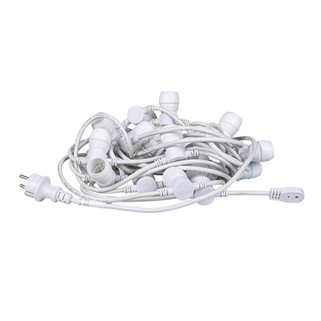 Guirlande foraine ronde B22 - 10m - 20 douilles - Blanche - BE1ST PRO