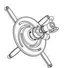 Support universelle KUPO pour vidéoprojecteur - Fixation spigot 16mm