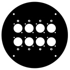 Plaque frontale avec 8 emplacements pour embase série D