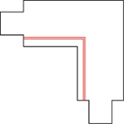 Angle 90° ''droite'' fixe pour rail 3 allumages noir NORDIC ALUMINIUM
