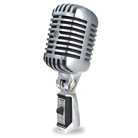 Micro dynamique cardioïde vintage tête de mort 55 SH T2 Shure