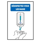 DESINF-AUTOC - Autocollant A4 Désinfectez-vous les mains