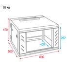 Rack mural SHOWGEAR Wall Mount Rack - 19'' 6U