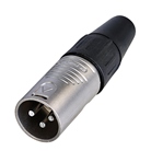 RC3M - Fiche XLR 3 points mâle droite REAN RC3M (XLR 3M) - Corps Nickel