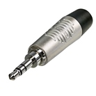 RTP3C - Fiche MiniJack 3,5mm Stéréo mâle droite REAN RTP3C - Corps Nickel