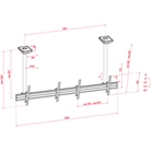 Support plafond universel pour 2 écrans LCD SHOWGEAR Double support TV