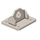 Platine murale ou plafond pour élingue ou chaîne CMU 500kg ASD - NOIR