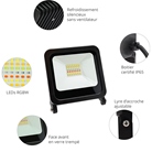 Quartz LED RGBW + CCT 24W contrôlable via Wi-Fi/BT - SPECTRUM