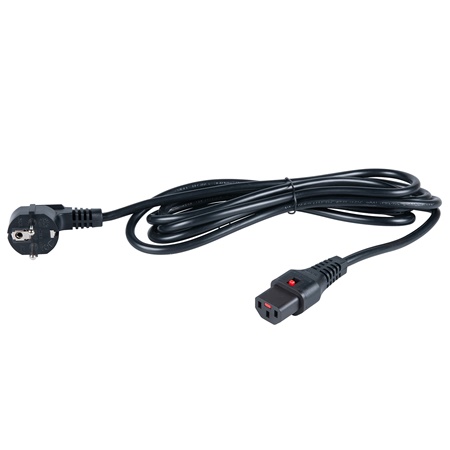 Cordon IEC LOCK C13 vers PC16 noir - longueur 3m