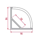 Profilé aluminium arrondi de 2m PRO 6 Corner pour ruban LED - ARTECTA