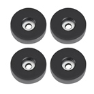 Lot de 4 pieds en caoutchouc 38 x 10mm Adam Hall